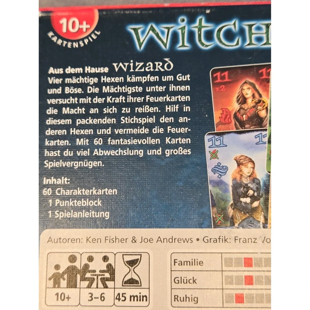 Witches Card Game Amigo 2014 Complete German Edition Wizard Series 3-6 Players